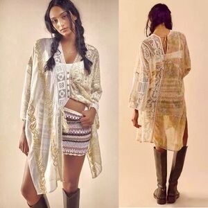 New With Tags Free People All I Want Maxi Kimono Top
